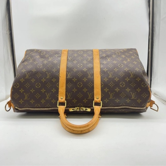Auth LOUIS VUITTON Monogram Keepall Bandouliere 50 Boston Bag - Picture 3 of 16
